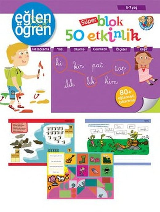 Eğlen Öğren 6-7 yaş Süper Blok 50 Etkinlik | Dstil Tasarım