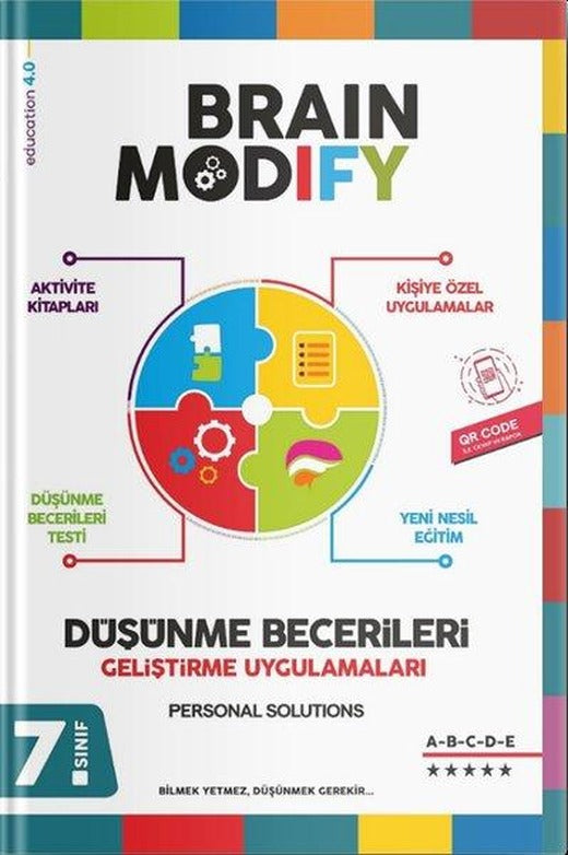 7. Sınıf Düşünme Becerileri Geliştirme Uygulamaları Kitabı 5 Kitapçık | Brain Modify (İnce Kapak)
