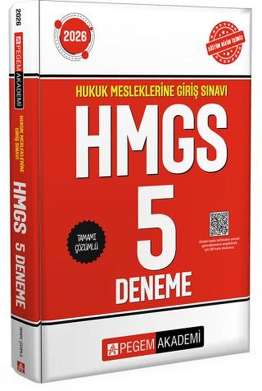 2026 Hukuk Mesleklerine Giriş Sınavı HMGS Tamamı Çözümlü 5 Deneme | Pegem Akademi Yayıncılık (Ciltsiz)