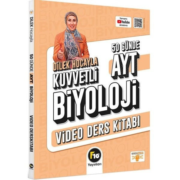 Dilek Hocayla 50 Günde AYT Biyoloji Video Ders Kitabı | F10 Yayınları (İnce Kapak)