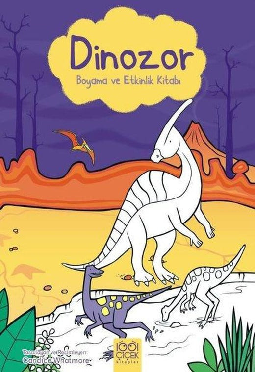 Dinozor Boyama ve Etkinlik Kitabı | 1001 Çiçek (İnce Kapak)