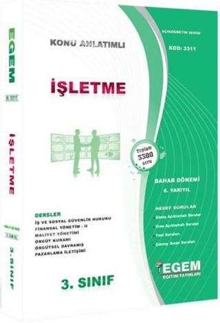 3. Sınıf İşletme Konu Anlatımlı Soru Bankası | Egem Eğitim Yayınları (Ciltsiz)  - Resim 1