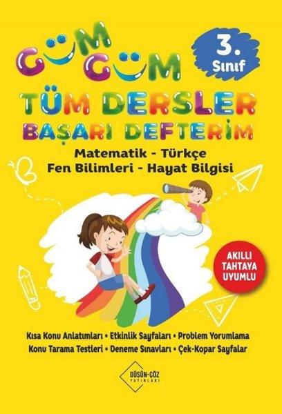 3. Sınıf Güm Güm Tüm Dersler Başarı Defterim - Matematik - Türkçe - Fen Bilimleri - Hayat Bilgisi | Düşün Çöz Yayınları (İnce Kapak)  - Resim 1