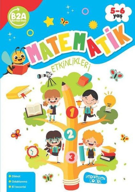 Matematik Etkinlikleri 5 - 6 Yaş | Yediveren Çocuk (İnce Kapak)