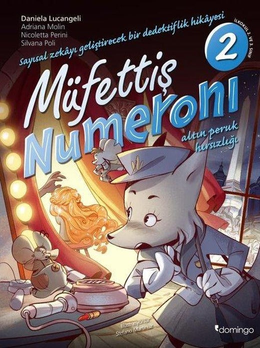 Müfettiş Numeroni 2: Altın Peruk Hırsızlığı - Sayısal Zek Gelişimi İçin Etkinlikli ve Çıkartmalı Dedektiflik Çizgi Romanı | Domingo Yayınevi (İnce Kapak)