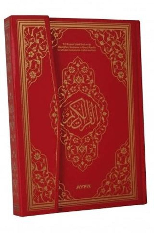 Ayfa 059 Kabe Mühürlü Kuran-ı Kerim - Rahle Boy - Kırmızı | Ayfa Basın Yayın (Ciltli)