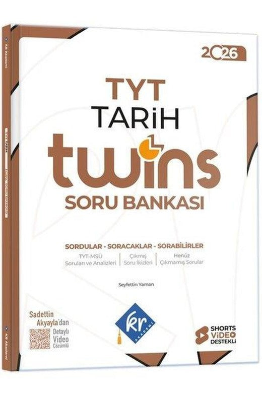 TYT Twins Tarih Soru Bankası | KR Akademi (İnce Kapak)