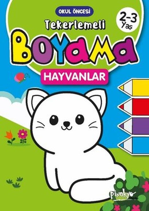 Tekerlemeli Boyama Hayvanlar 2 - 3 Yaş | Pinokyo
