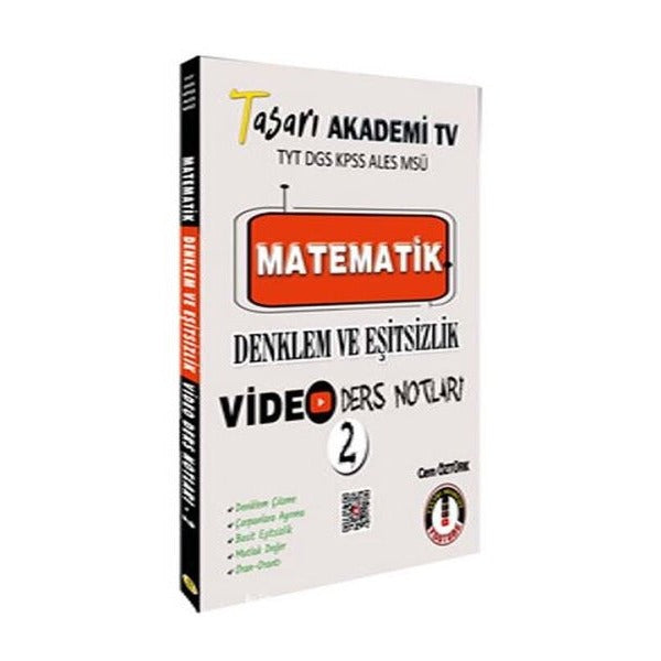 TYT DGS KPSS ALES MSÜ Matematik Denklem Eşitsizlik Video Ders Notları | Tasarı Akademi (İnce Kapak)