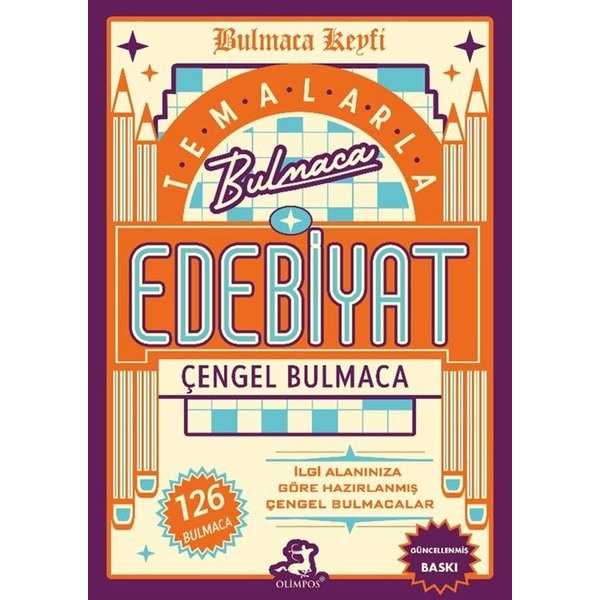 Temalarla Çengel Bulmaca - Edebiyat - 126 Bulmaca | Olimpos Yayınları (İnce Kapak)