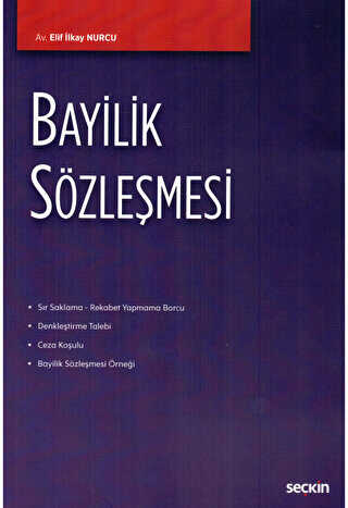 Bayilik Sözleşmesi - Elif İlkay Nurcu kitap kapağı