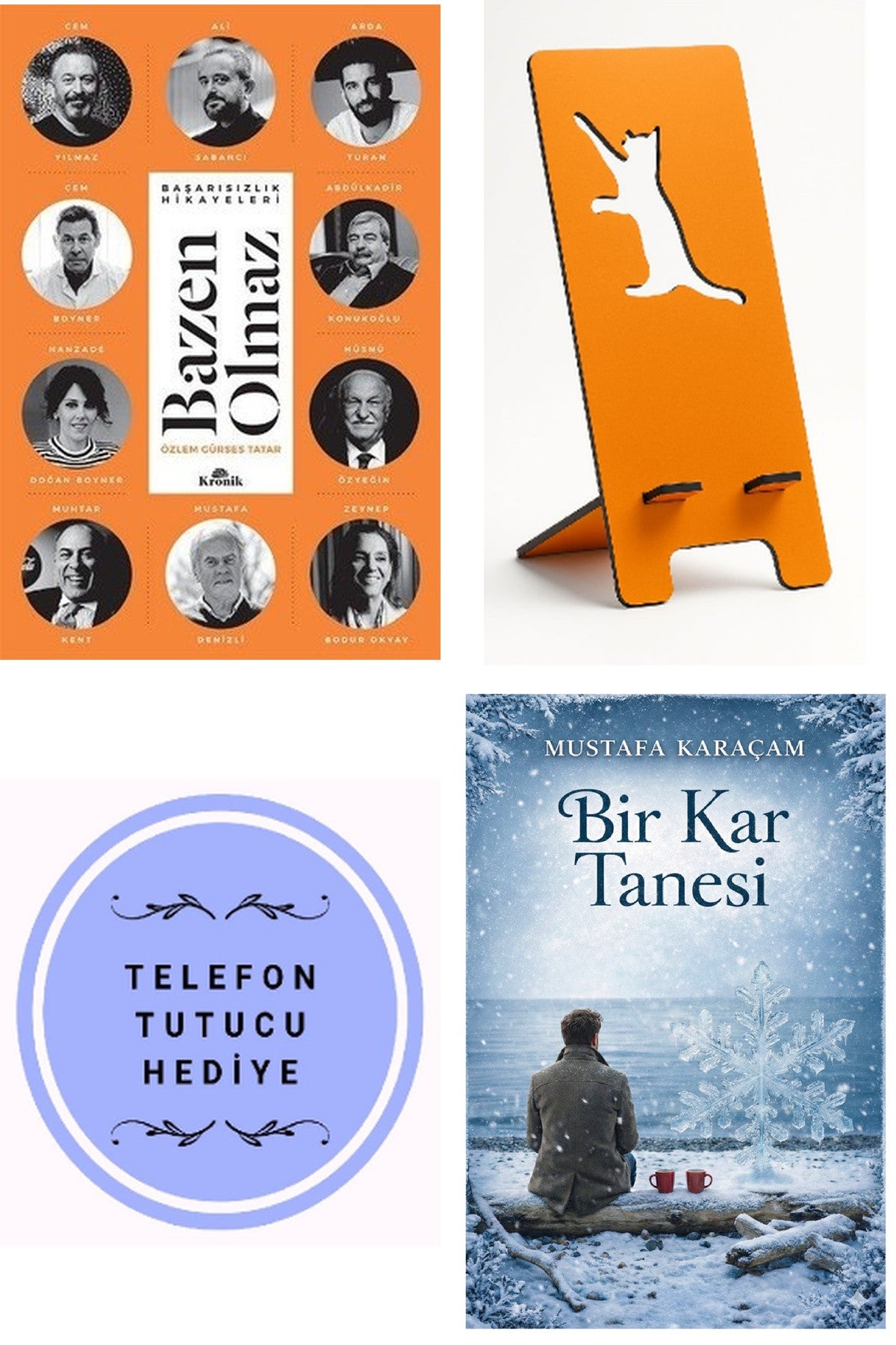 Bazen Olmaz Özlem Gürses Tatar + Telefon Tutucu + Bir Kar Tanesi kitap kapağı