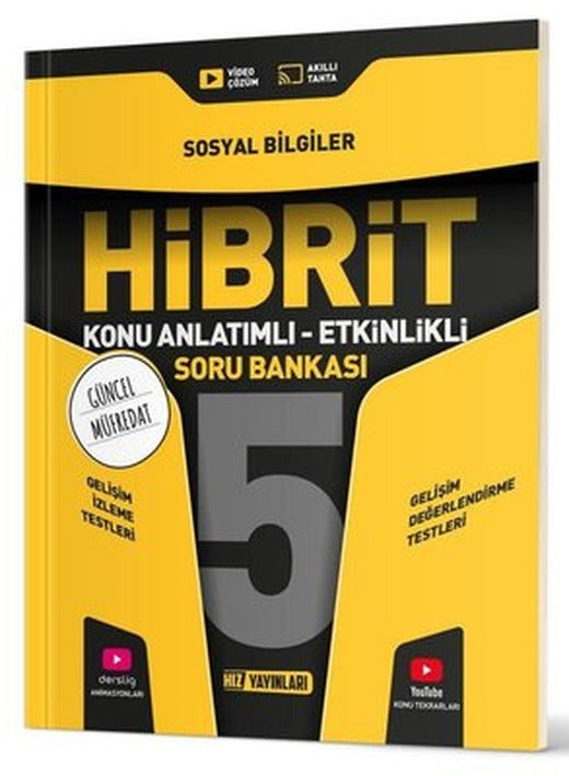 5. Sınıf Sosyal Bilgiler Hibrit Soru Bankası | Hız Yayınları (İnce Kapak)
