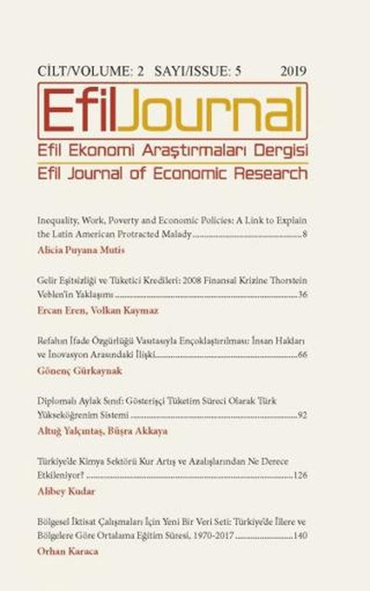 Efil Ekonomi Araştırmaları Dergisi Cilt: 2 Sayı: 5 | Efil Journal Dergisi (Ciltsiz)