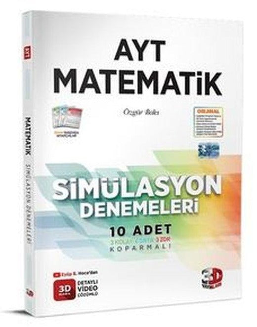 AYT Matematik Simülasyon Denemeleri | 3D Yayınları (İnce Kapak)