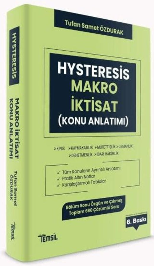 Hysteresis KPSS A Grubu Kaymakamlık Hakimlik Makro İktisat Konu Anlatımı | Temsil Kitap (Ciltsiz)