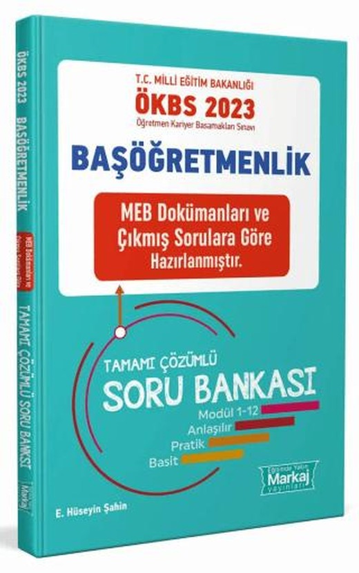 2023 Başöğretmenlik Tamamı Çözümlü Soru Bankası | Markaj Yayınları (Ciltsiz)