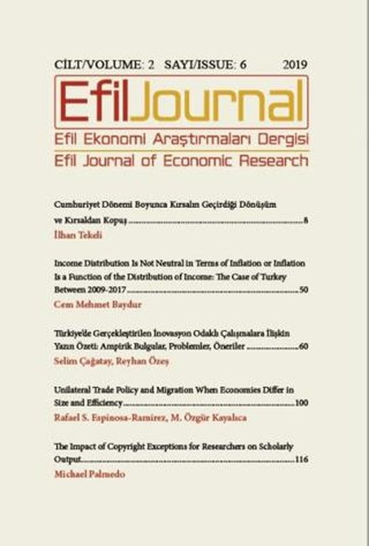 Efil Ekonomi Araştırmaları Dergisi Cilt: 2 Sayı: 6 | Efil Journal Dergisi (Ciltsiz)