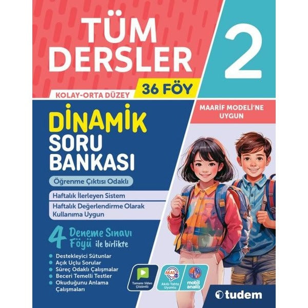2. Sınıf Tüm Dersler Dinamik Soru Bankası | Tudem Yayınları - Ders Kitapları (İnce Kapak)
