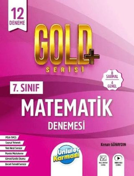 7. Sınıf Matematik Gold Serisi 12 Deneme | Ünlüler Karması (Ciltsiz)