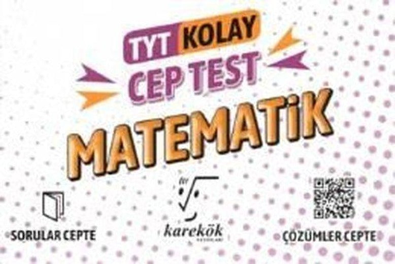 TYT Kolay Matematik Cep Test | Karekök Eğitim Yayın (İnce Kapak)