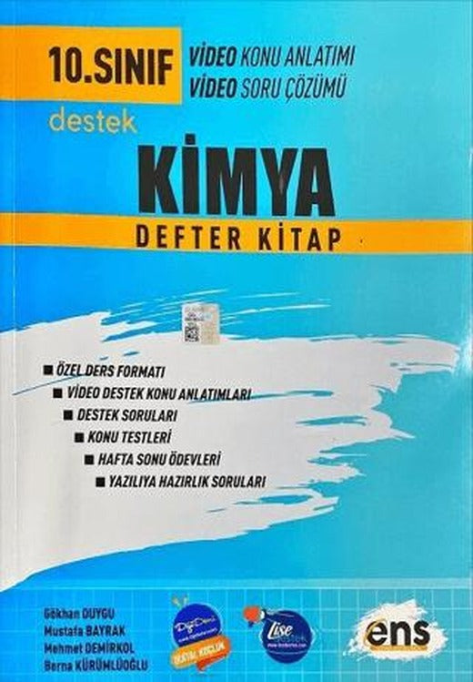 10. Sınıf Kimya Destek Defter Kitap | ENS Yayınları (Ciltsiz)