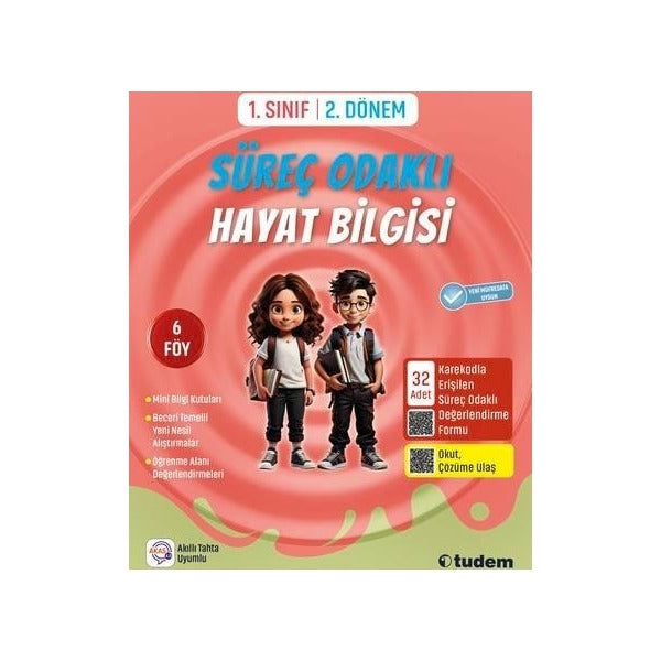 1. Sınıf 2. Dönem Süreç Odaklı - Hayat Bilgisi | Tudem Yayınları - Ders Kitapları (İnce Kapak)