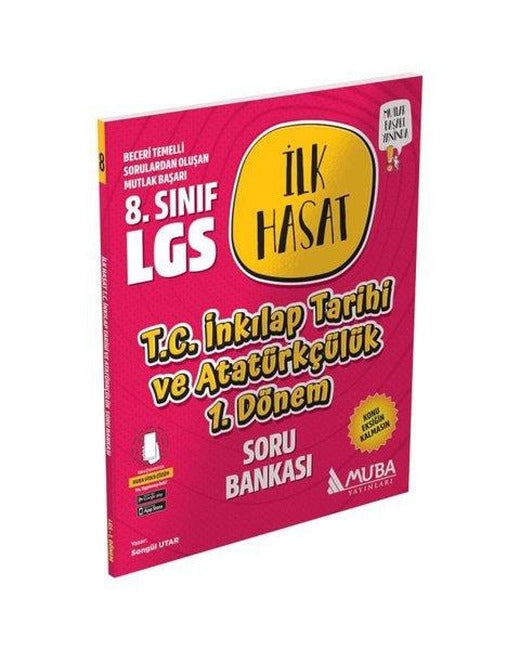2023 8.Sınıf LGS 1.Dönem T.C. İnkılap Tarihi ve Atatürkçülük İlk Hasat 8 Deneme | Muba Yayınları (İnce Kapak)