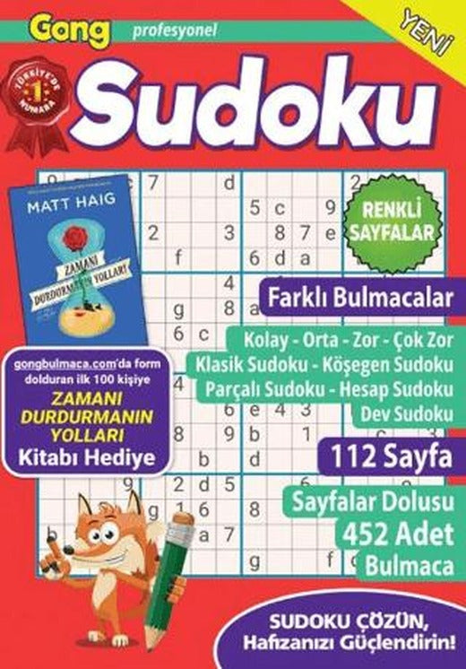 Gong Profesyonel Sudoku 20 | Maxi Yayıncılık (Ciltsiz)