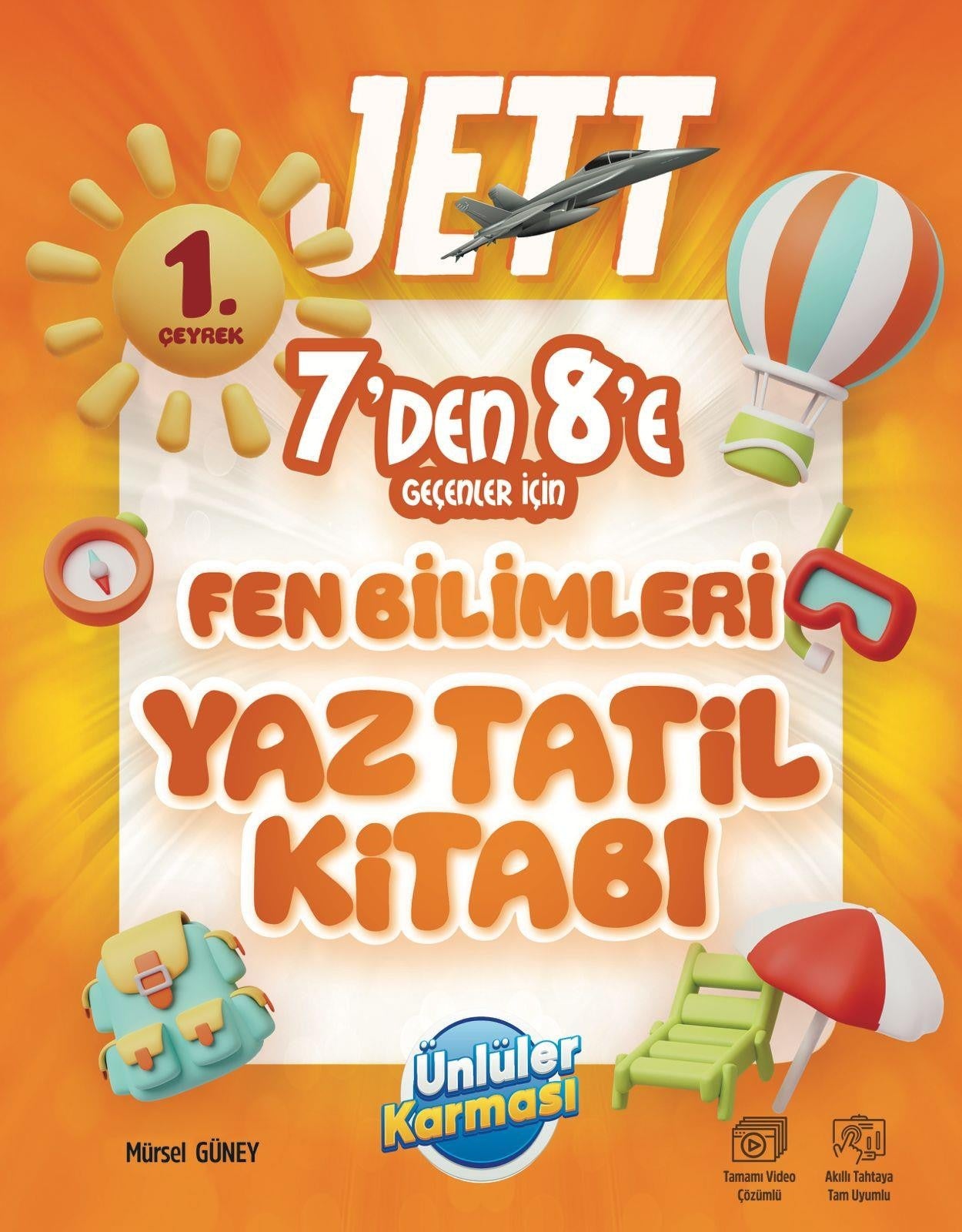 Jett 7'den 8'e Geçenler için Fen Bilimleri Yaz Tatil Kitabı | Ünlüler Karması (Ciltsiz)