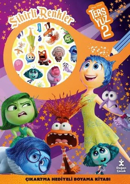 Disney Ters Yüz 2 - Sihirli Renkler Çıkartma Hediyeli Boyama Kitabı | Doğan Çocuk (İnce Kapak)
