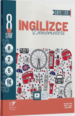 8. Sınıf LGS İngilizce Superıor 15 li Deneme - Ayşegül İnan kitap kapağı
