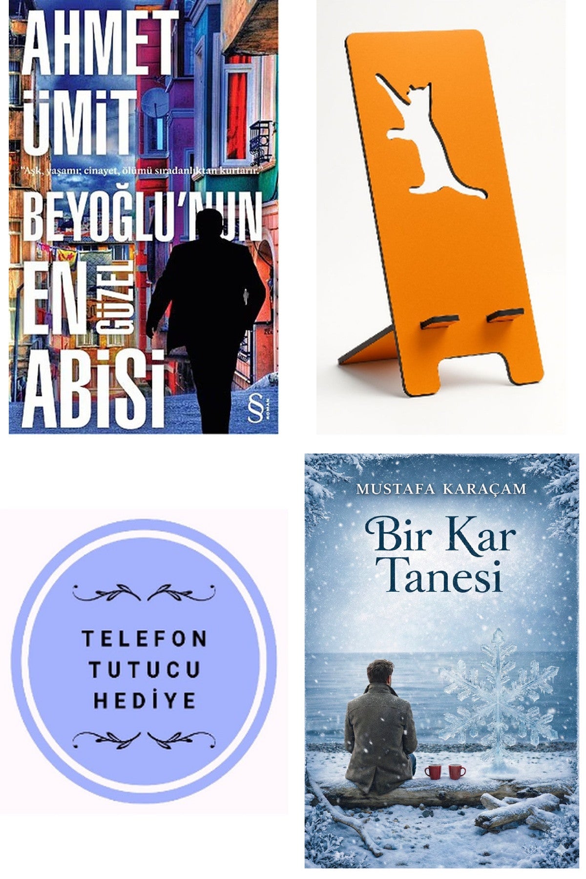 Beyoğlunun En Güzel Abisi - Ahmet Ümit + Telefon Tutucu + Bir Kar Tanesi kitap kapağı