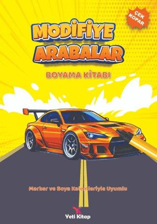 Modifiye Arabalar Boyama Kitabı | Yeti Kitap (Ciltsiz)