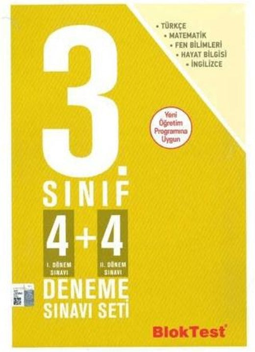 3. Sınıf 4+4 Deneme Sınavı Seti | BlokTest Yayınları (Ciltsiz)