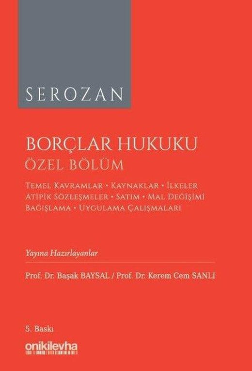 Borçlar Hukuku Özel Bölüm | On İki Levha Yayıncılık (Ciltli)