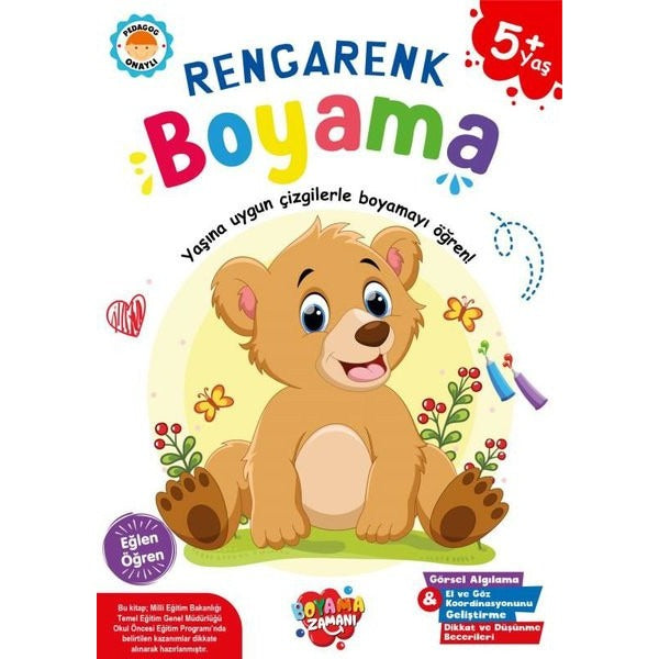 Rengarenk Boyama 5+ Yaş | Boyama Zamanı Yayınları