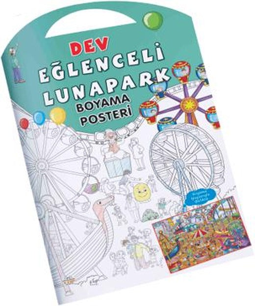 Eğlenceli Lunapark Dev Boyama Posteri