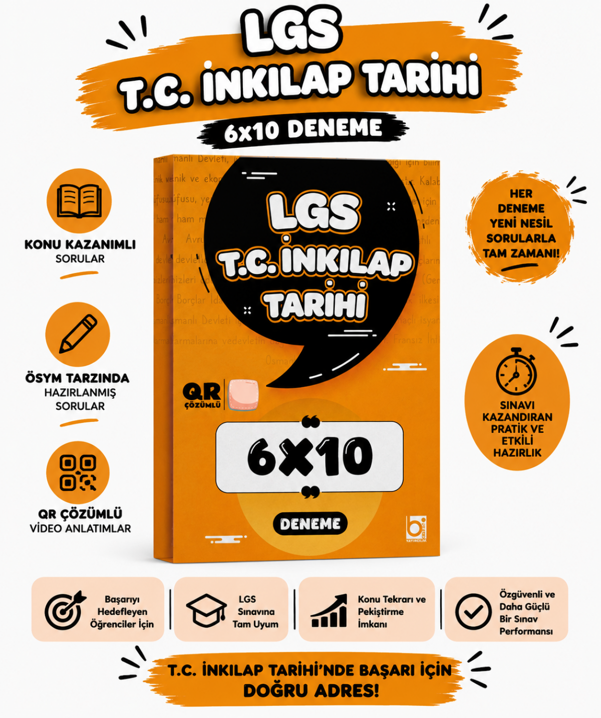 Bigelio 2027 LGS 8. Sınıf T.c. İnkilap Tarihi ve Atatürkçülük 6 x 10 Deneme Sınavı Bigelio Yayıncılı kitap kapağı