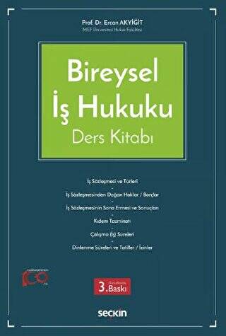 Bireysel İş Hukuku Ders Kitabı - Ercan Akyiğit kitap kapağı