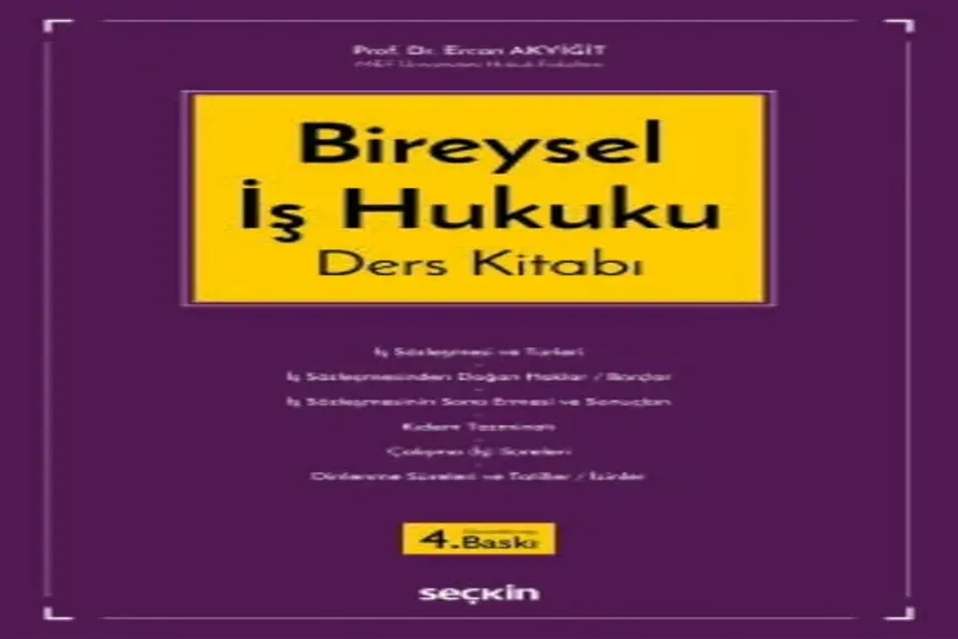 Bireysel İş Hukuku Prof. Dr. Ercan Akyiğit kitap kapağı