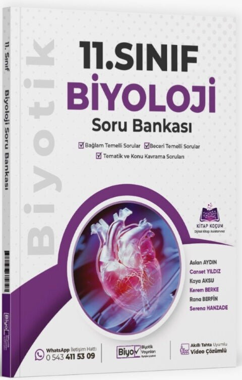 11. Sınıf Biyoloji Soru Bankası - Aslan Aydın kitap kapağı