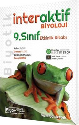 9. Sınıf Biyoloji İnteraktif Etkinlik Kitabı Biyotik Yayınları - Aslan Aydın kitap kapağı