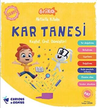 Curious&Genius Kar Tanesi - Briko Aktivite Kitabı - Keşfet, Üret, Dönüştür! - Yadigar Soydan kitap kapağı