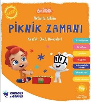 Curious&Genius Piknik Zamanı - Briko Aktivite Kitabı - Keşfet, Üret, Dönüştür! - Yadigar Soydan kitap kapağı
