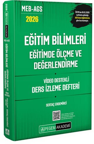 2026 MEB AGS Eğitim Bilimleri Eğitimde Ölçme ve Değerlendirme Video Destekli Ders İzleme Defteri