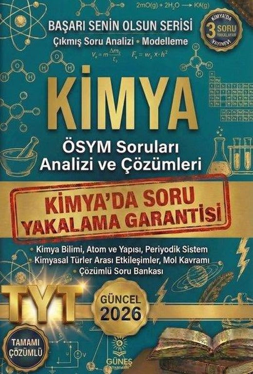 Kimya ÖSYM Soruları Analizi ve Çözümleri 2026 Güncel | Güneş Kitabevleri (İnce Kapak)