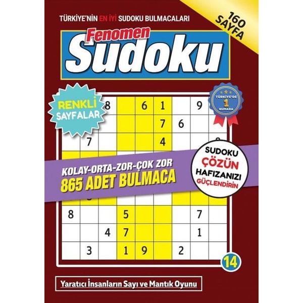 Fenomen Sudoku Bulmaca - 14 | Maxi Yayıncılık (İnce Kapak)