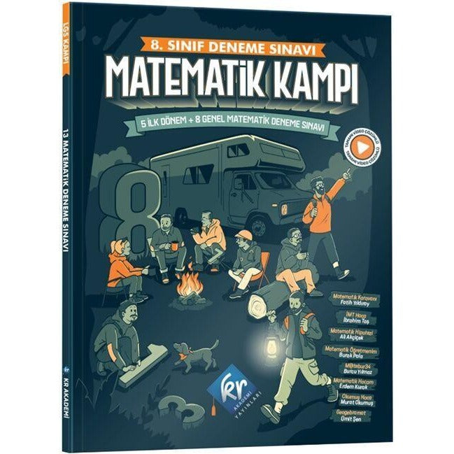 8. Sınıf Deneme Sınavı Matematik Kampı | KR Akademi (İnce Kapak)
