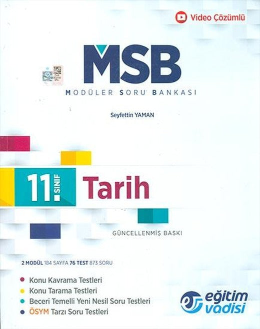 11.Sınıf Tarih Modüler Soru Bankası Eğitim Vadisi Yayınları